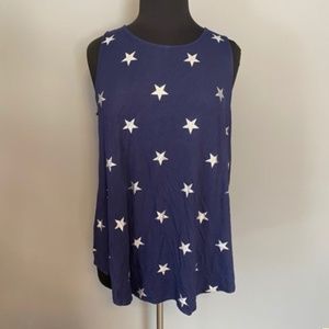 OLD NAVY high neck swing tank with silver stars
